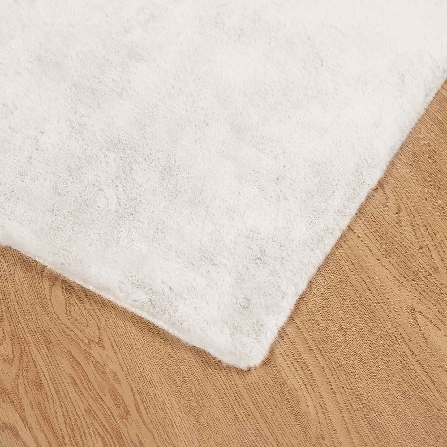 Kunstfell Hasen Teppich Olite Creme 80 x 250 cm Polyester