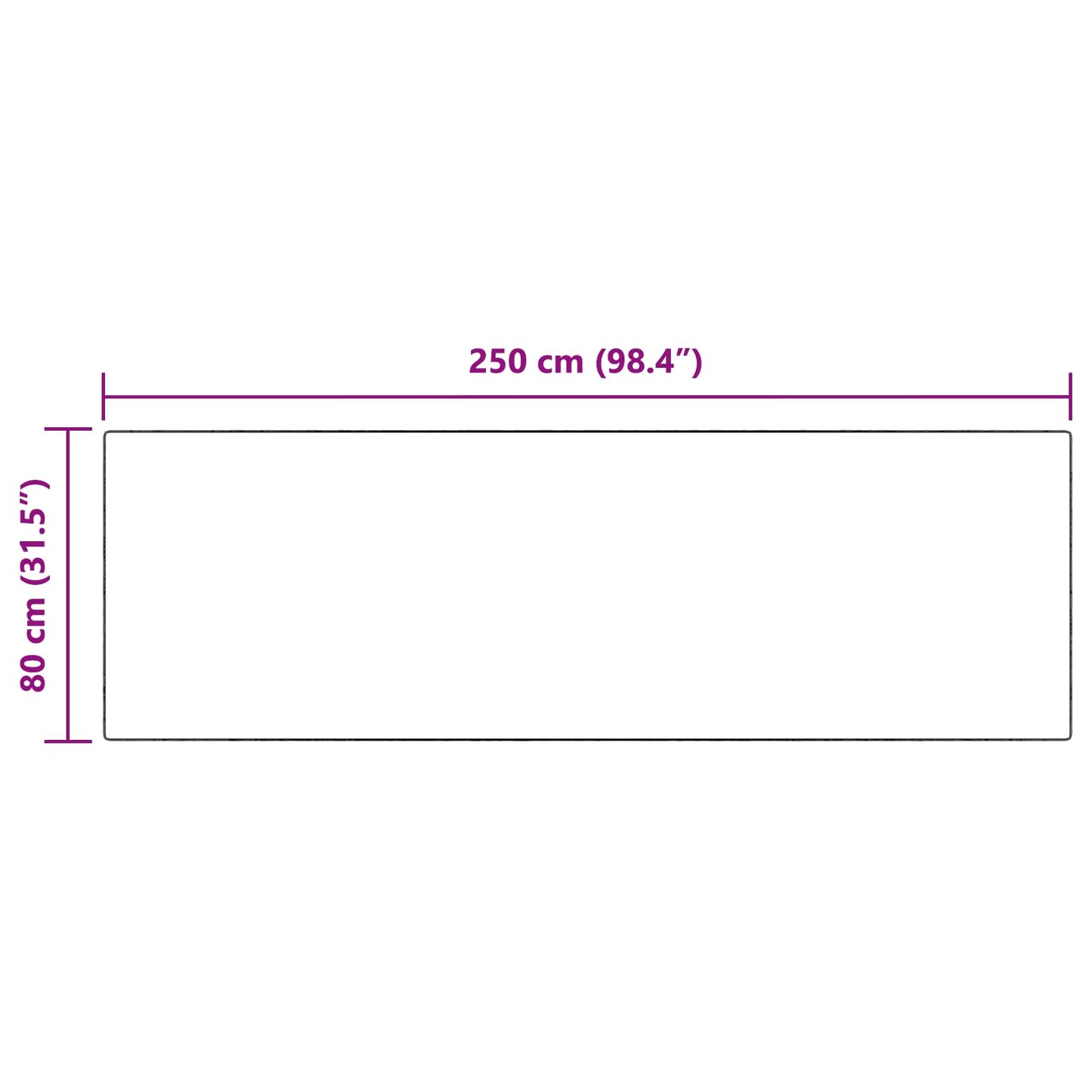 Kunstfell Hasen Teppich Olite Creme 80 x 250 cm Polyester