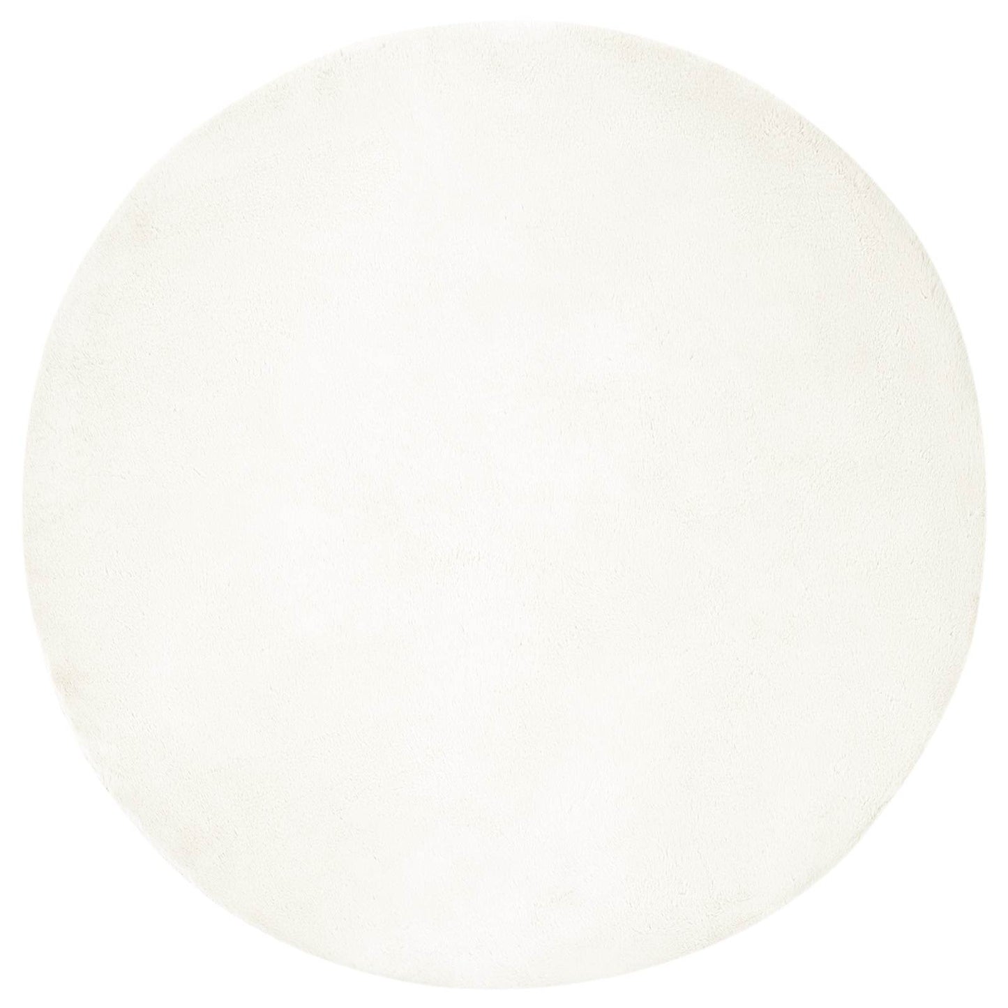 Faux Fur Rabbit Rug Olite Cream Ø 120 cm Polyester