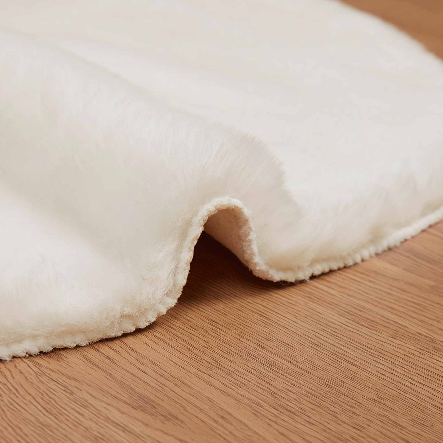 Tapis Lapin Faune Artificielle Olite Crème 50 x 80 cm Polyester