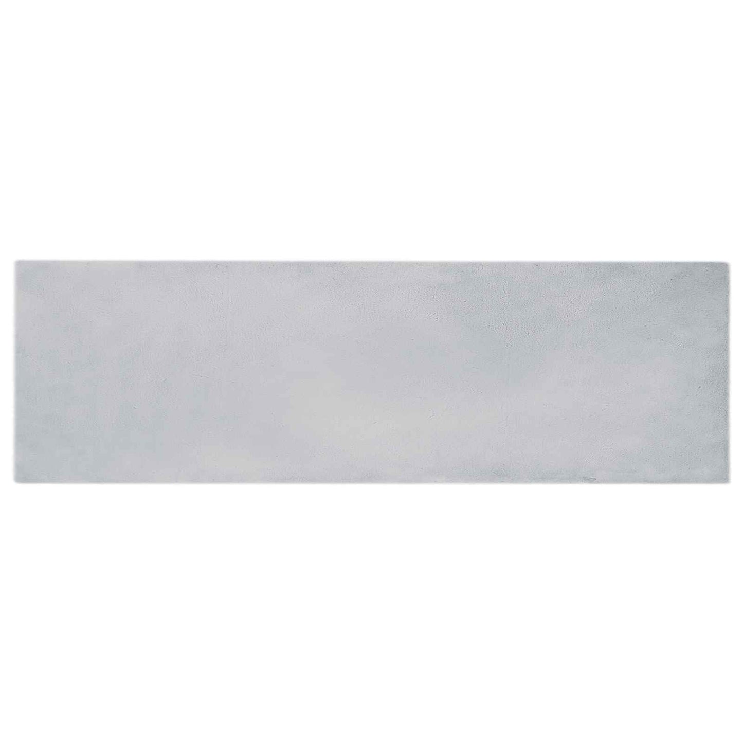 Tapis en fausse fourrure de lapin Olite gris 80 x 250 cm polyester