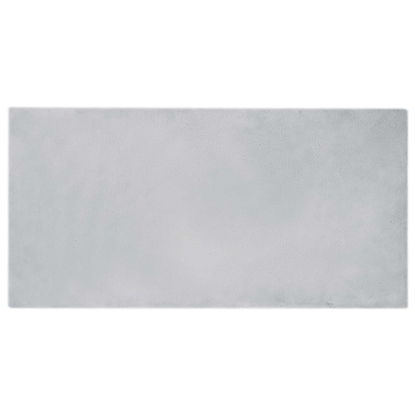 Tapis en fausse fourrure de lapin Olite gris 100 x 200 cm polyester