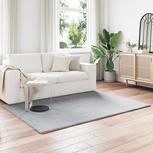 Faux Fur Rabbit Rug Olite Grey 160 x 230 cm Polyester