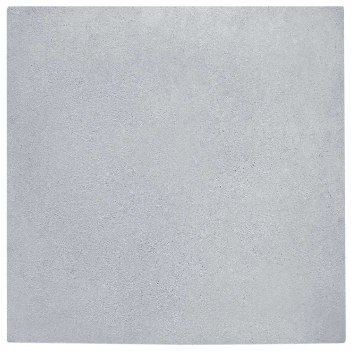 Tapis en fausse fourrure de lapin Olite gris 200 x 200 cm polyester
