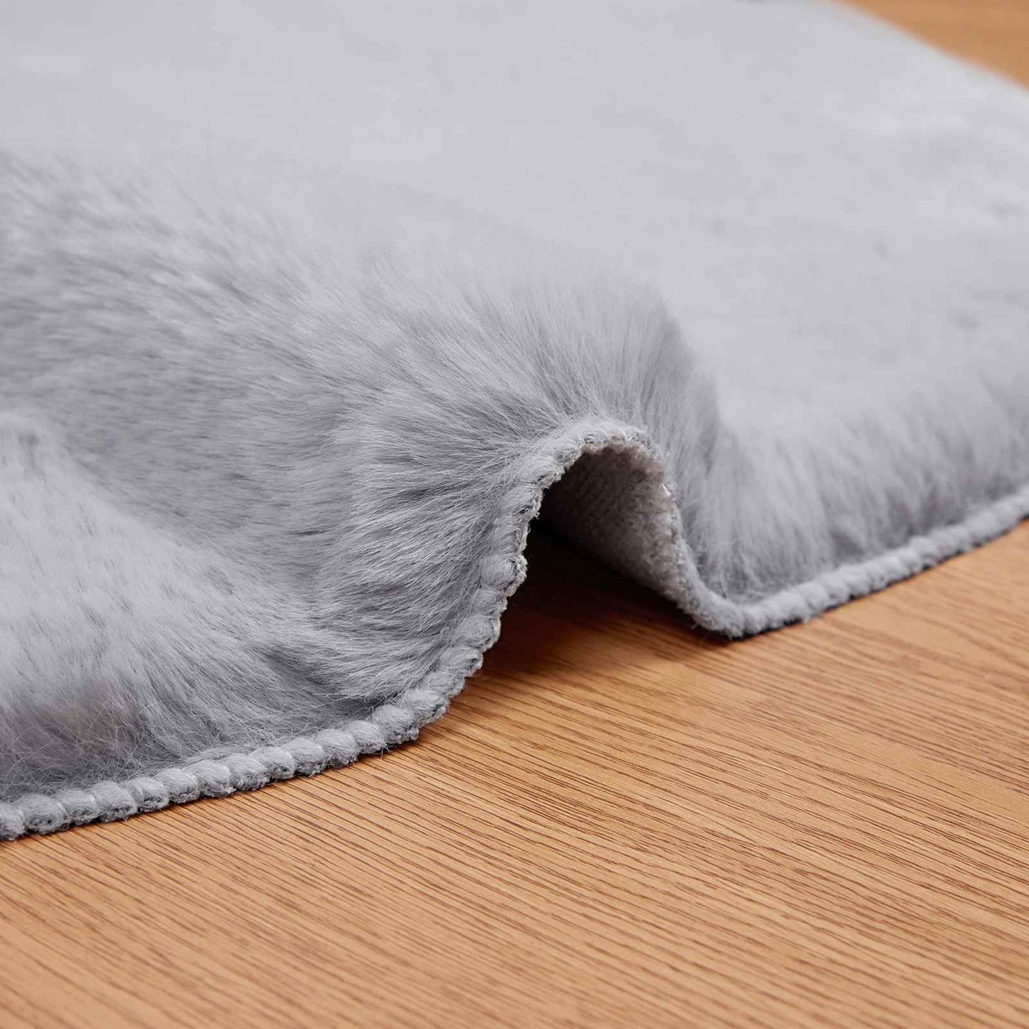 Tapis Olite Lapin en Fausse Fourrure Gris 50 x 80 cm Polyester