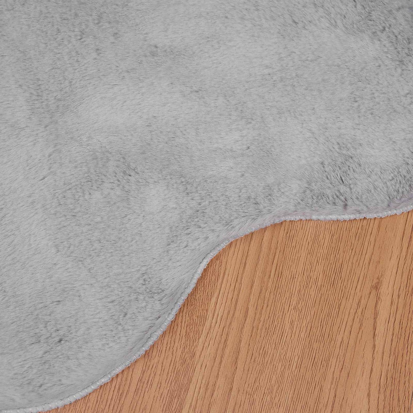 Tapis Olite Lapin en Fausse Fourrure Gris 50 x 80 cm Polyester