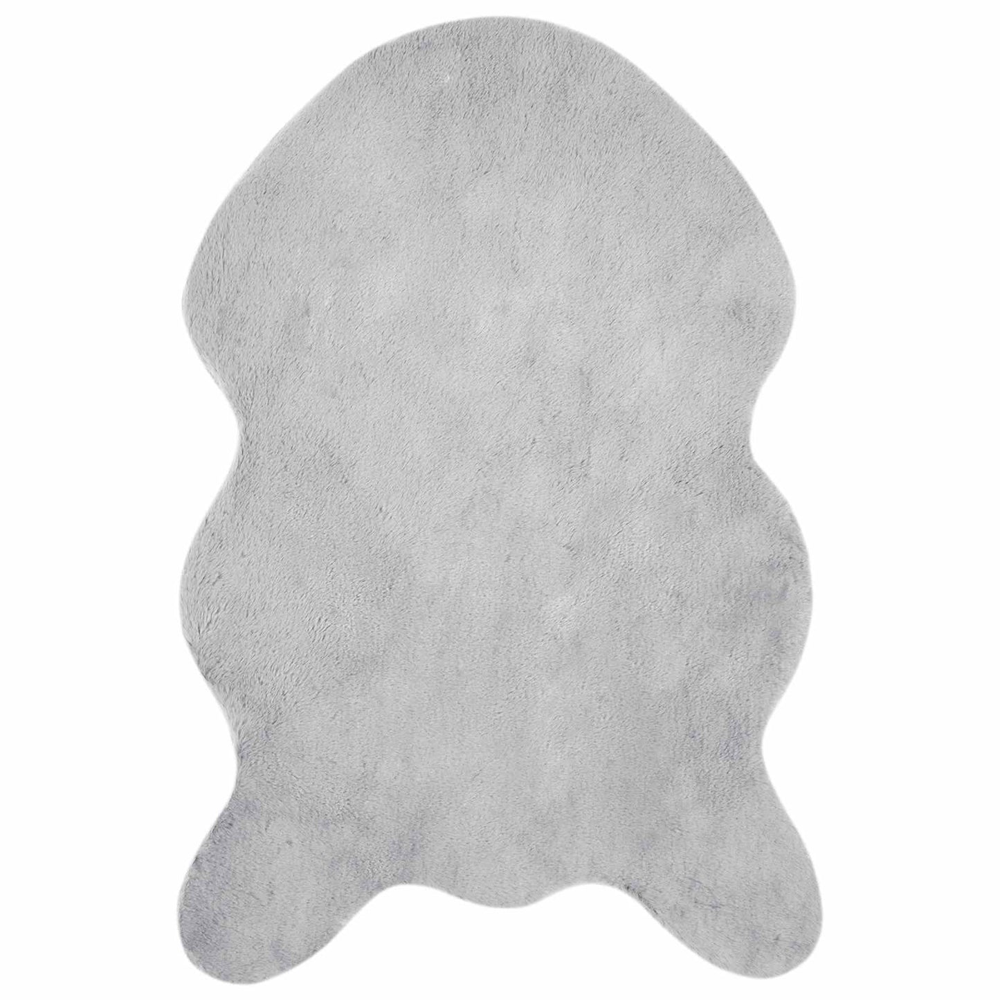 Tapis lapin en fausse fourrure Olite gris 80 x 120 cm Polyester