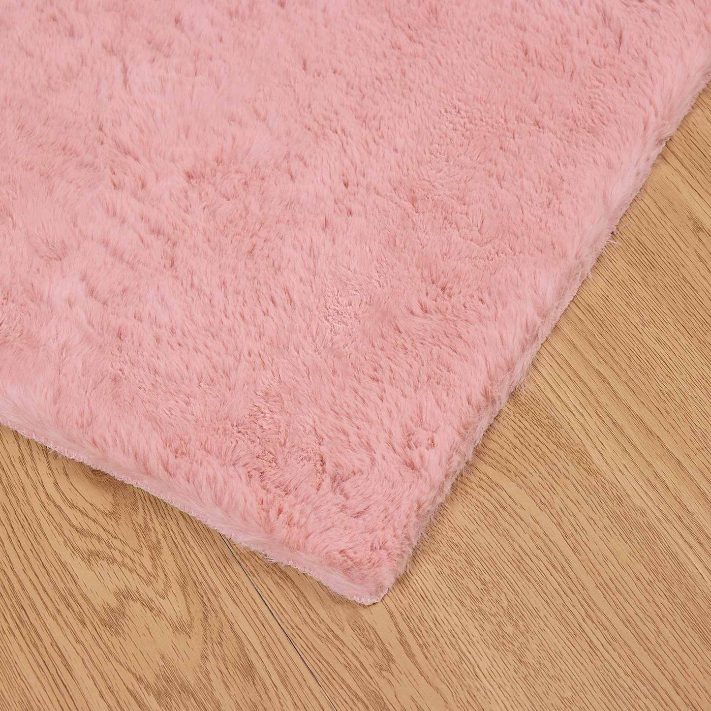 Tapis en fausse fourrure de lapin Olite Rose 60 x 110 cm Polyester