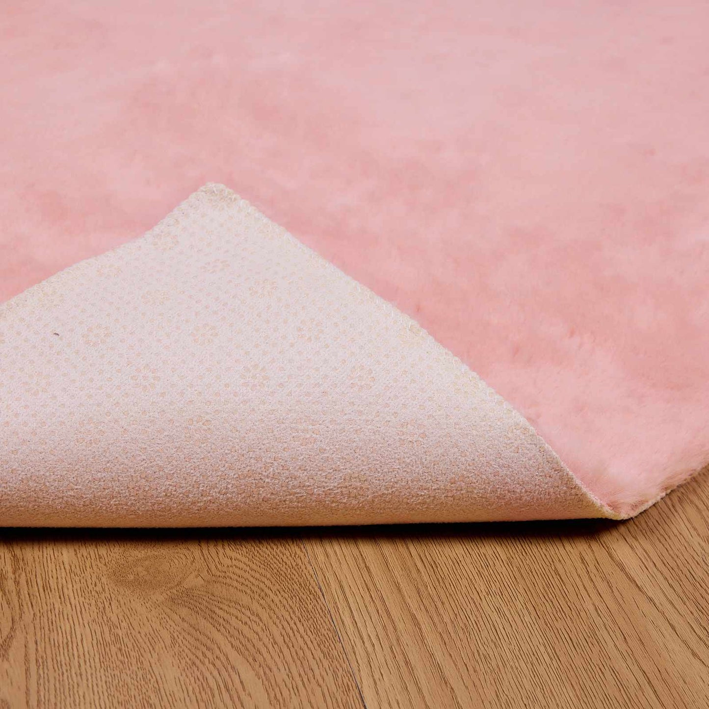 Tapis en fausse fourrure de lapin Olite Rose 60 x 110 cm Polyester