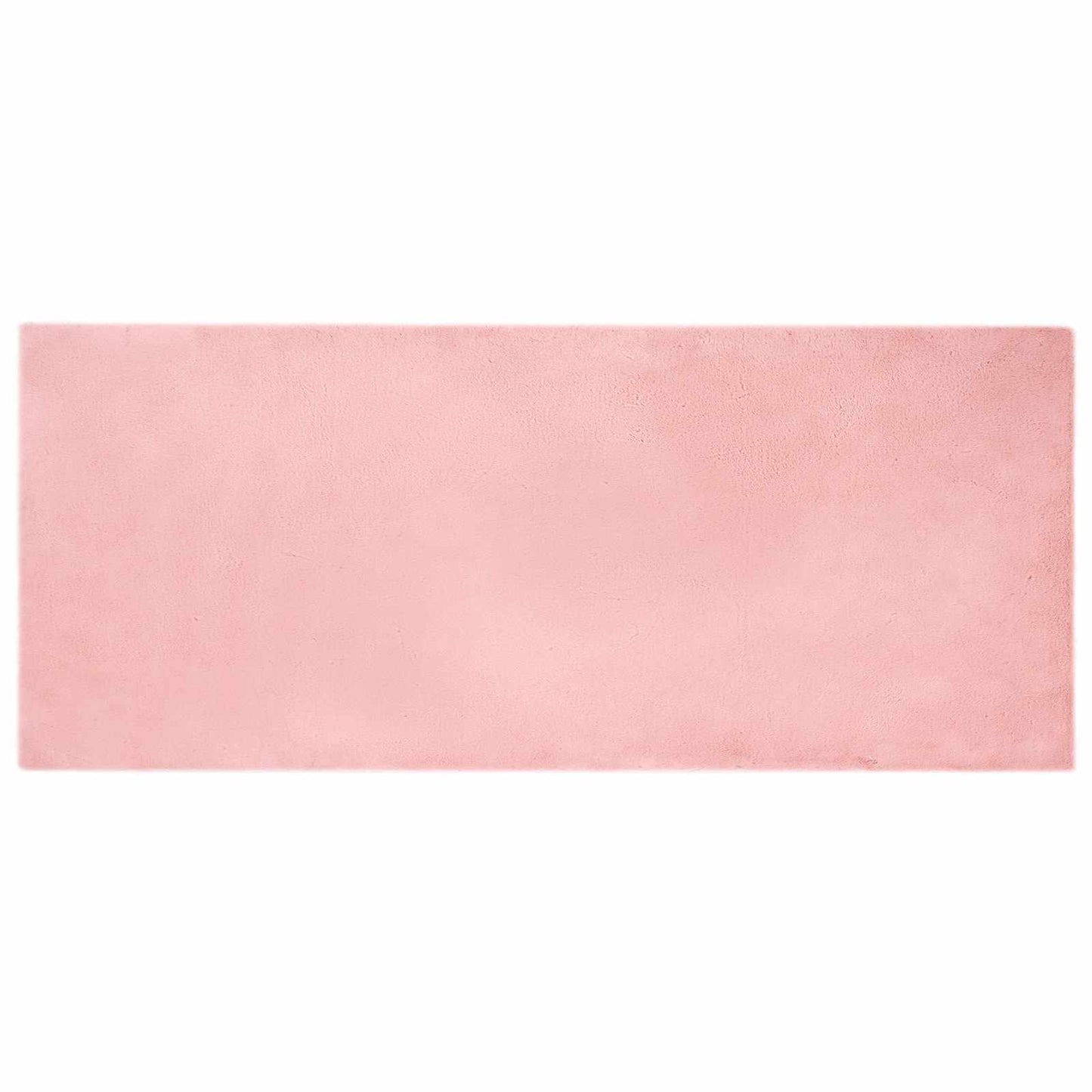 Tapis en fausse fourrure lapin Olite rose 80 x 200 cm polyester