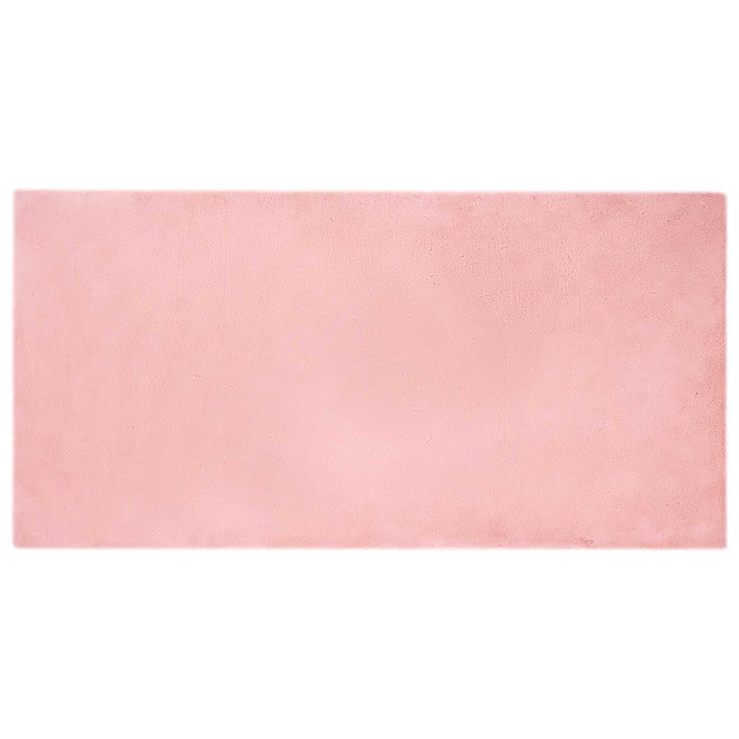 Tapis en fausse fourrure de lapin Olite rose 100 x 200 cm Polyester