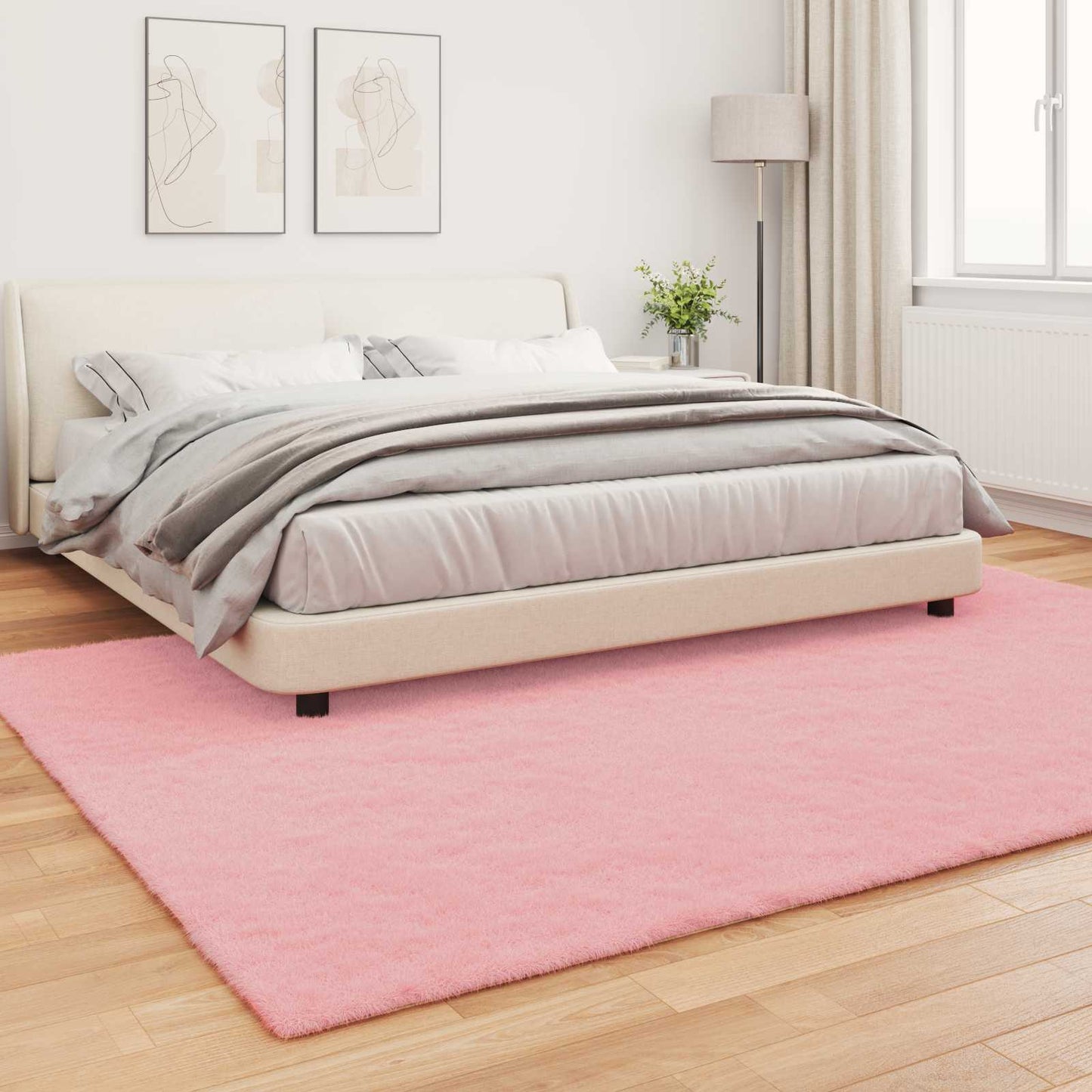 Tapis en fausse fourrure lapin Olite Rose 240 x 340 cm Polyester