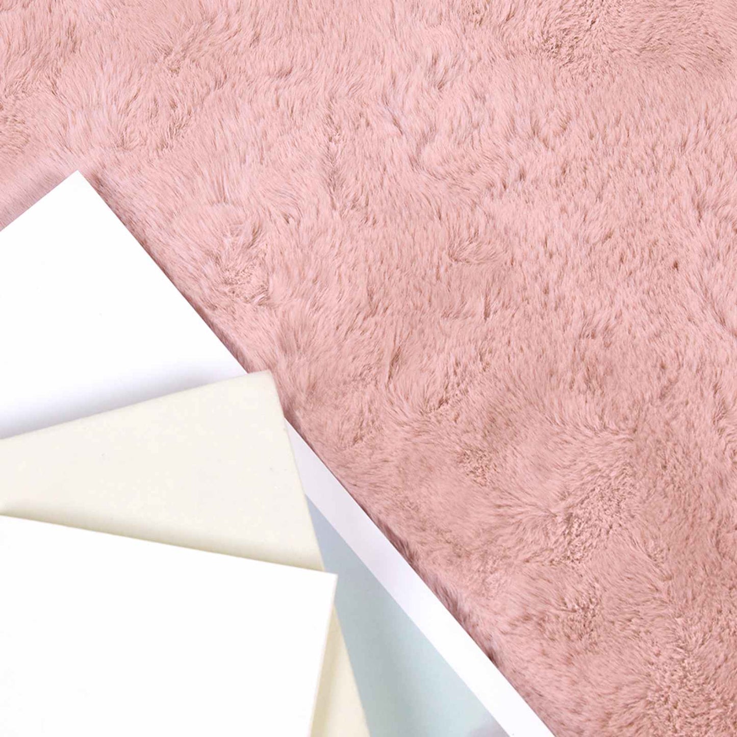 Kunstfell Hasen Teppich Olite Rosa 50 x 80 cm Polyester