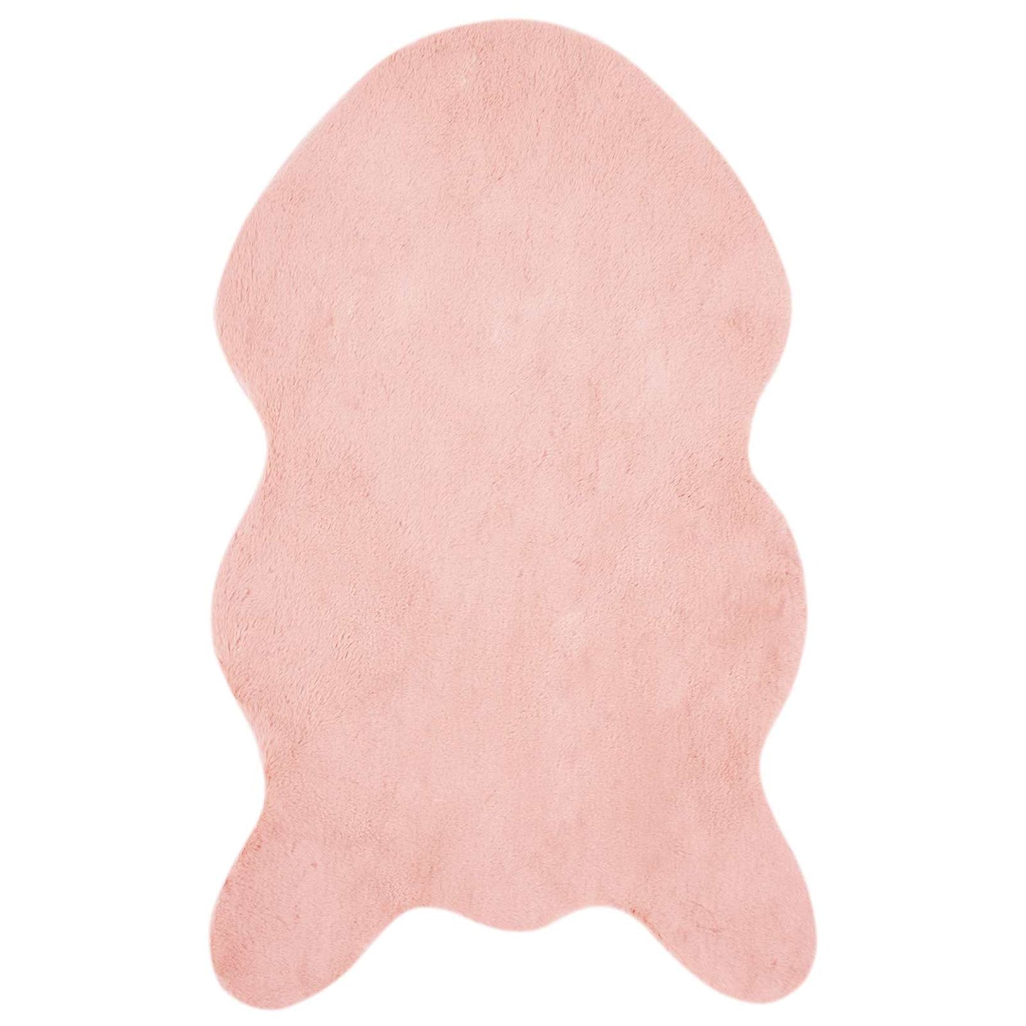 Kunstfell Hasen Teppich Olite Rosa 50 x 80 cm Polyester