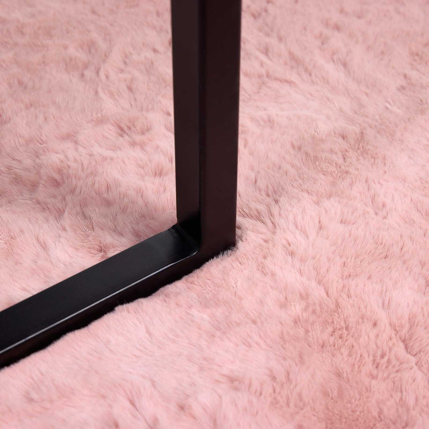 Tapis en fausse fourrure de lapin Olite Rose 80 x 120 cm Polyester