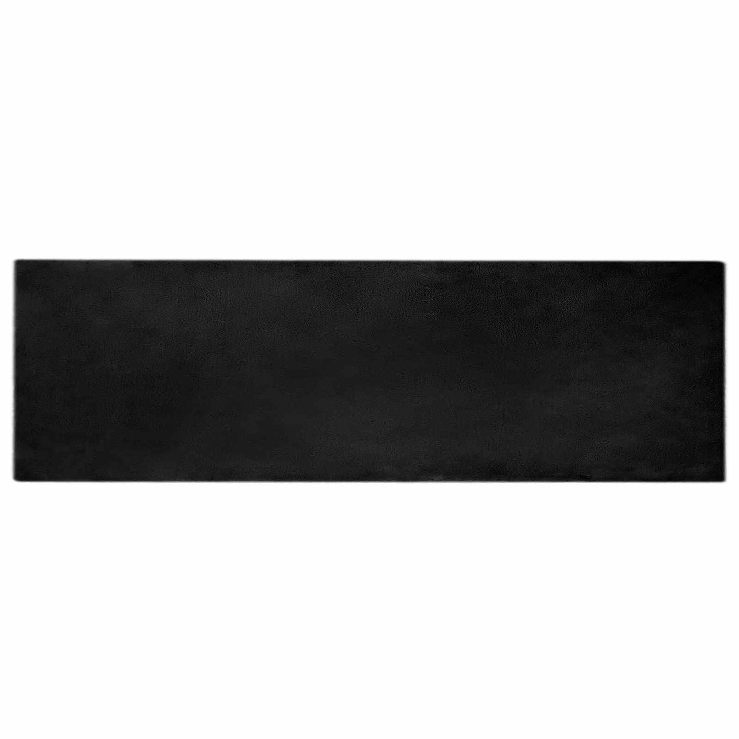 Tapis lapin en fausse fourrure Olite Noir 80 x 250 cm Polyester