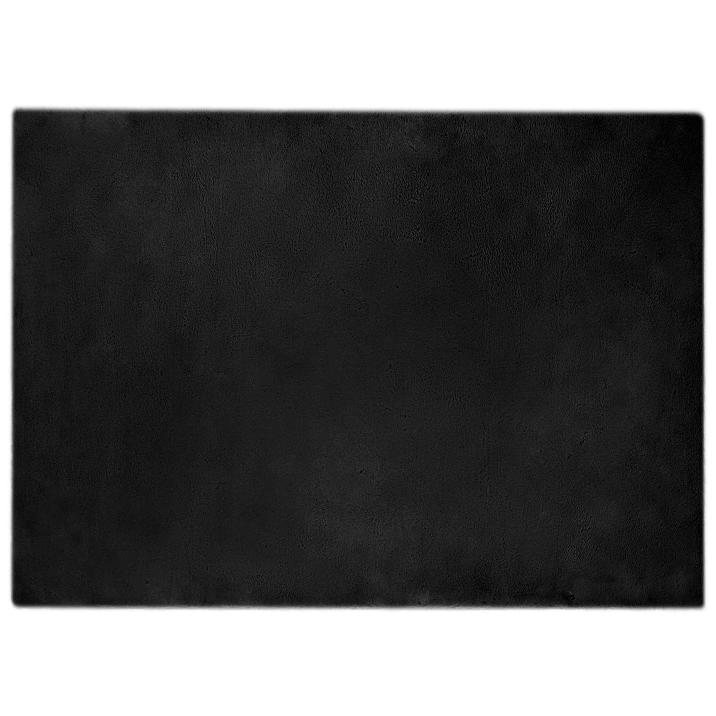 Tapis Lapin en Fausse Fourrure Olite Noir 200 x 280 cm Polyester