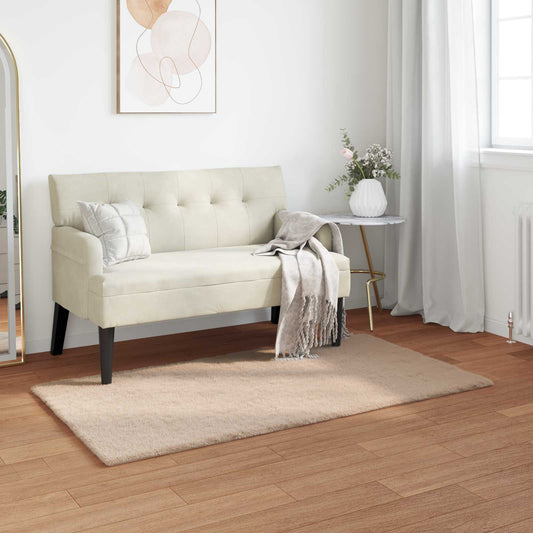 Kunstfell Hasen Teppich Olite Taupe 60 x 110 cm Polyester