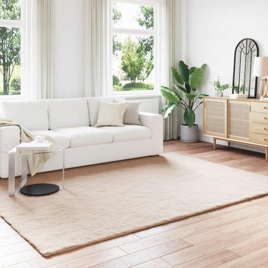 Faux Fur Rabbit Rug Olite Taupe 200 x 280 cm Polyester