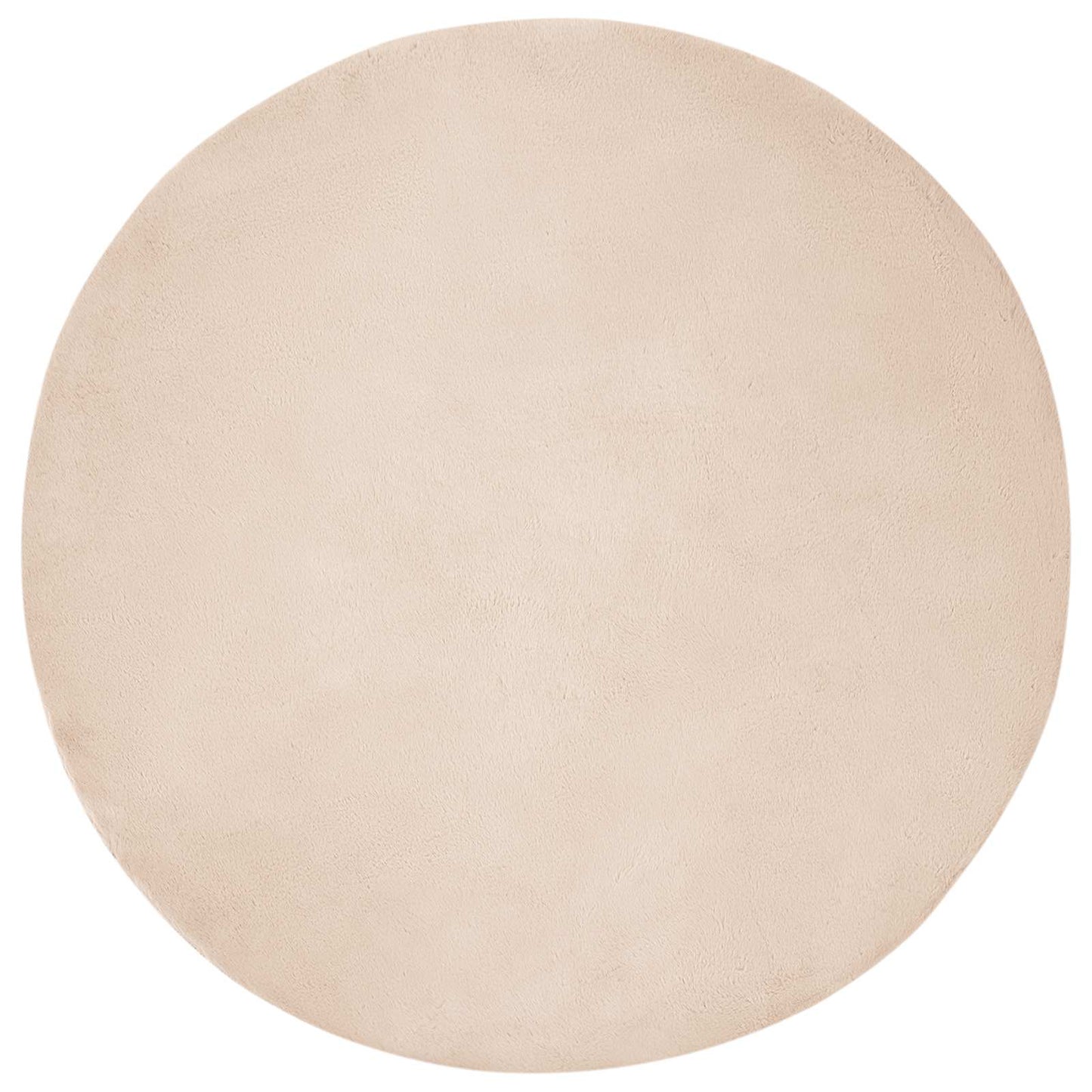 Kunstfell Hasen Teppich Olite Taupe Ø 80 cm Polyester