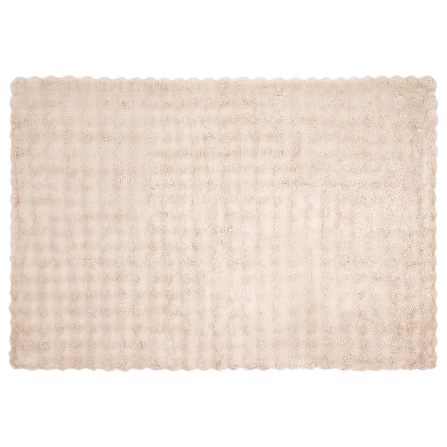 Faux Fur Rabbit Fur Blanket Olite Beige 150 x 220 cm