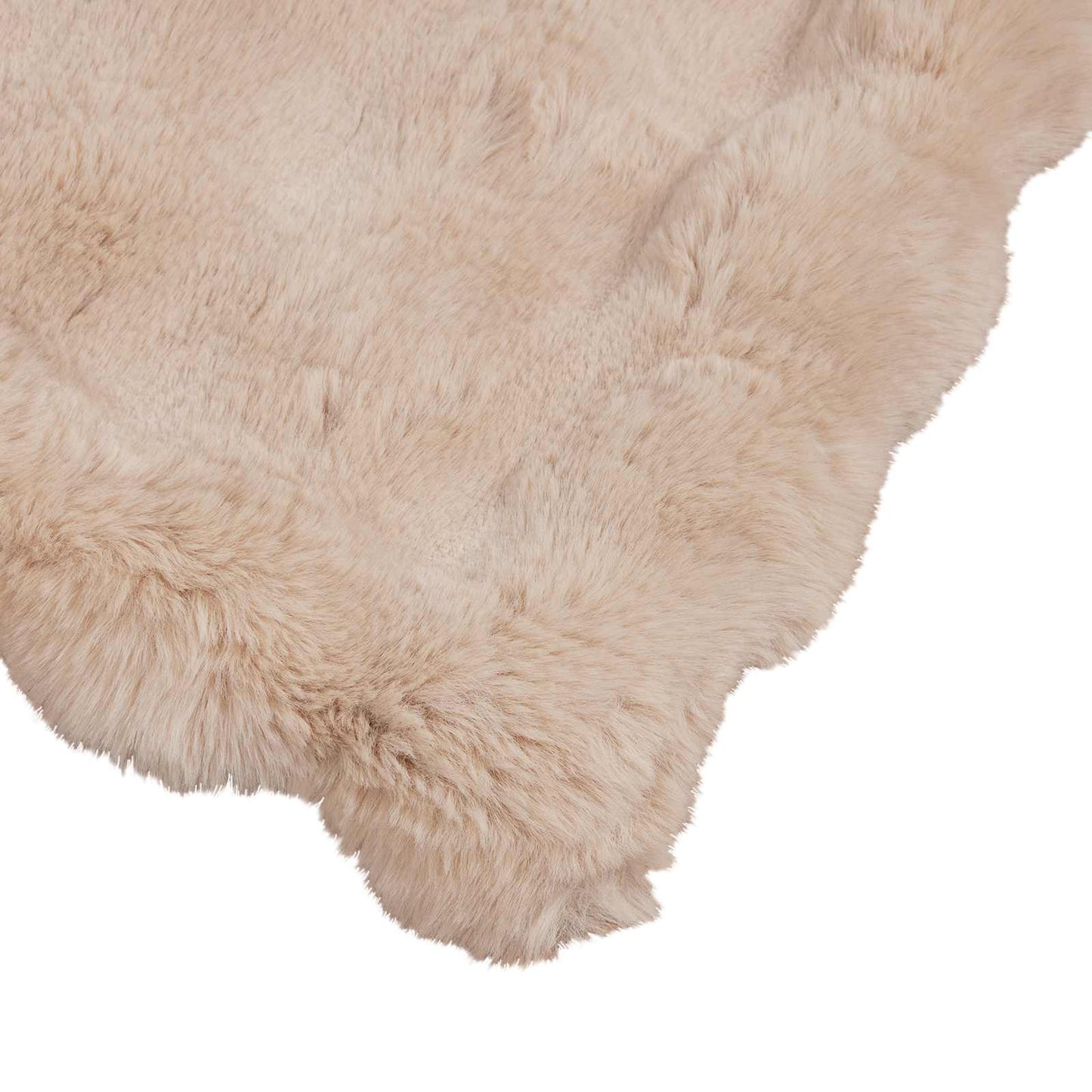 Kunstfell Kaninchenfell Decke Olite Beige 220 x 240 cm