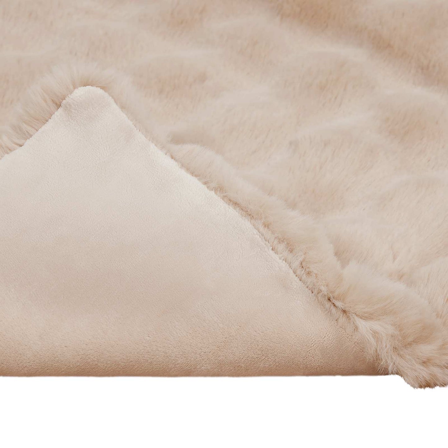 Kunstfell Kaninchenfell Decke Olite Beige 220 x 240 cm