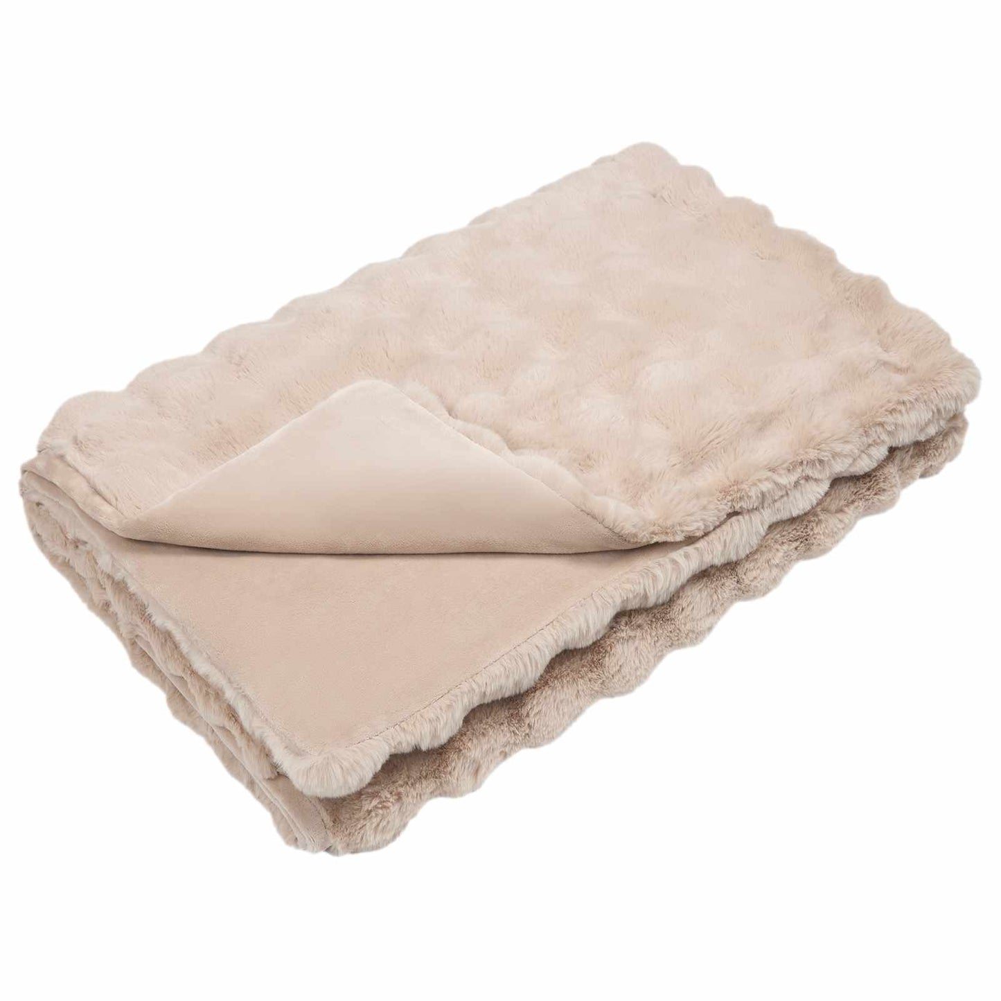 Kunstfell Kaninchenfell Decke Olite 4 pcs Beige 220 x 240 cm