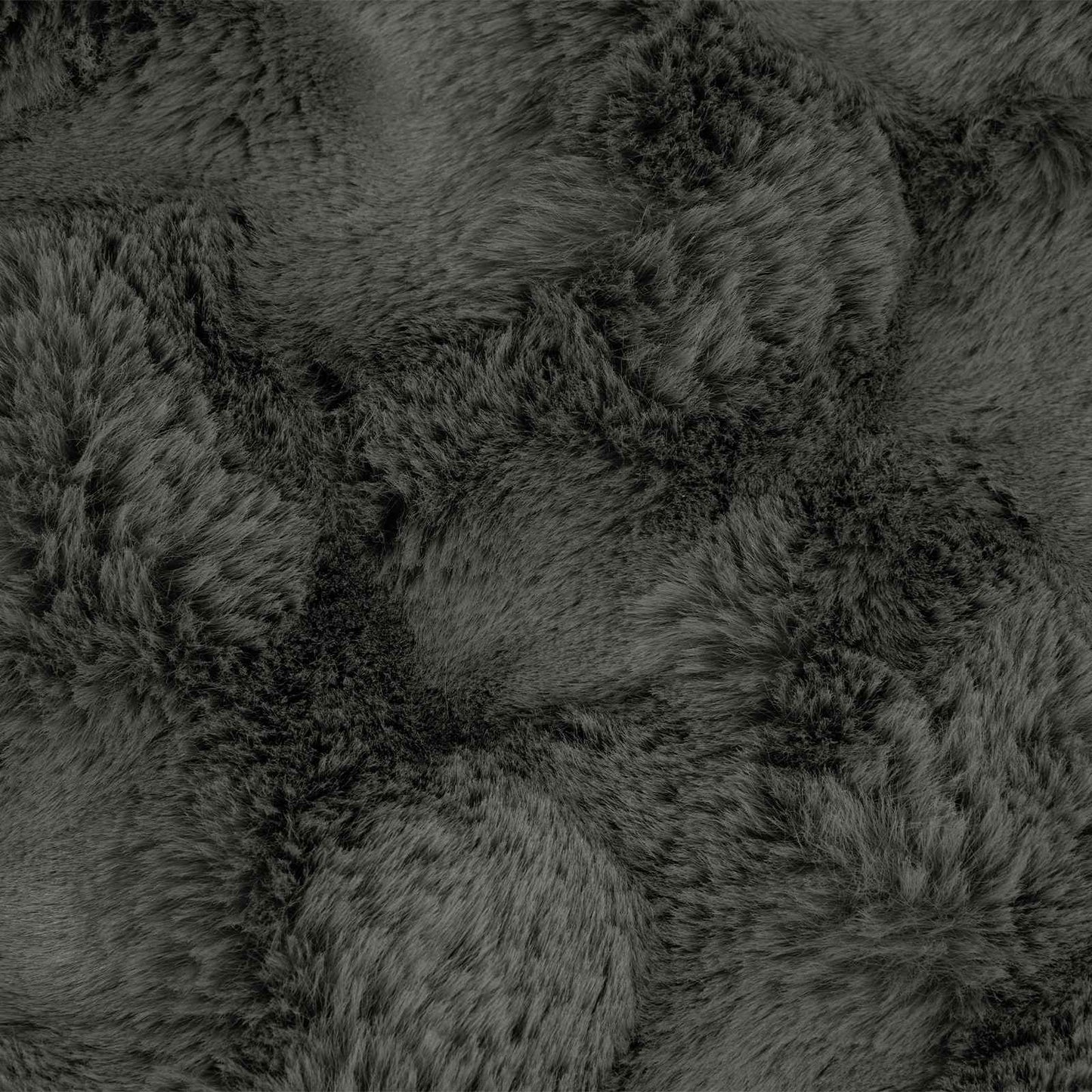Kunstfell Kaninchenfell Decke Olite Dunkelgrau 220 x 240 cm