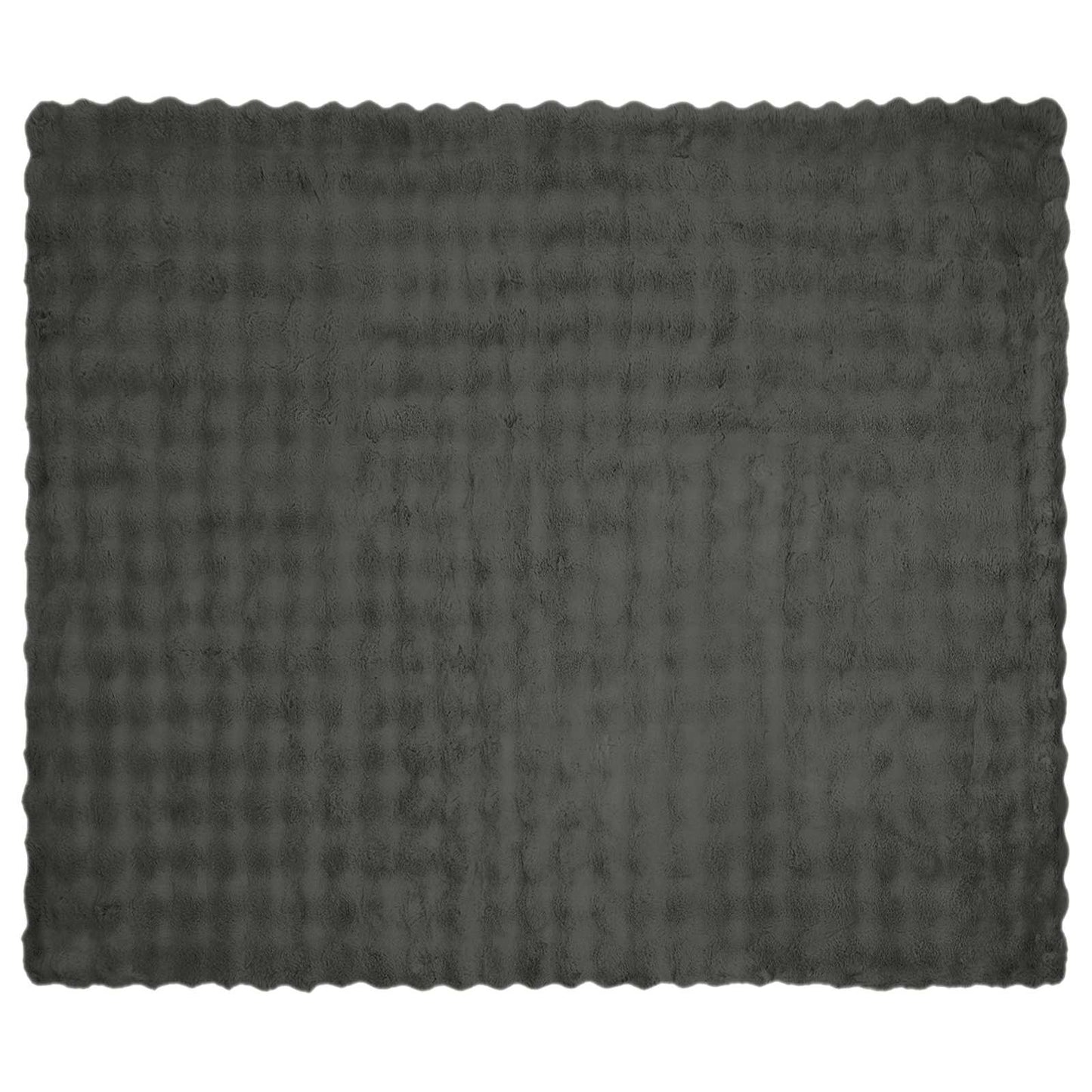Kunstfell Kaninchenfell Decke Olite Dunkelgrau 220 x 240 cm