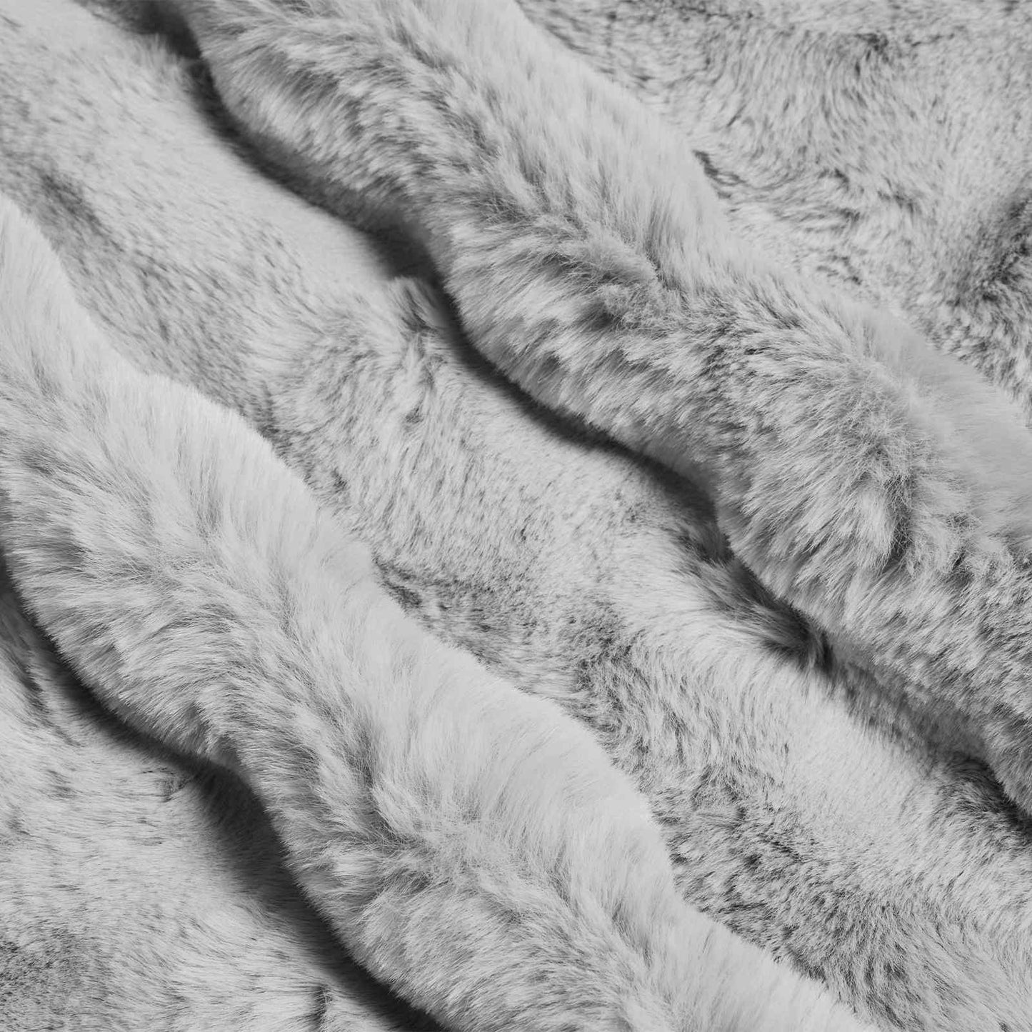 Kunstfell Kaninchenfell Decke Olite Grau 130 x 150 cm Polyester