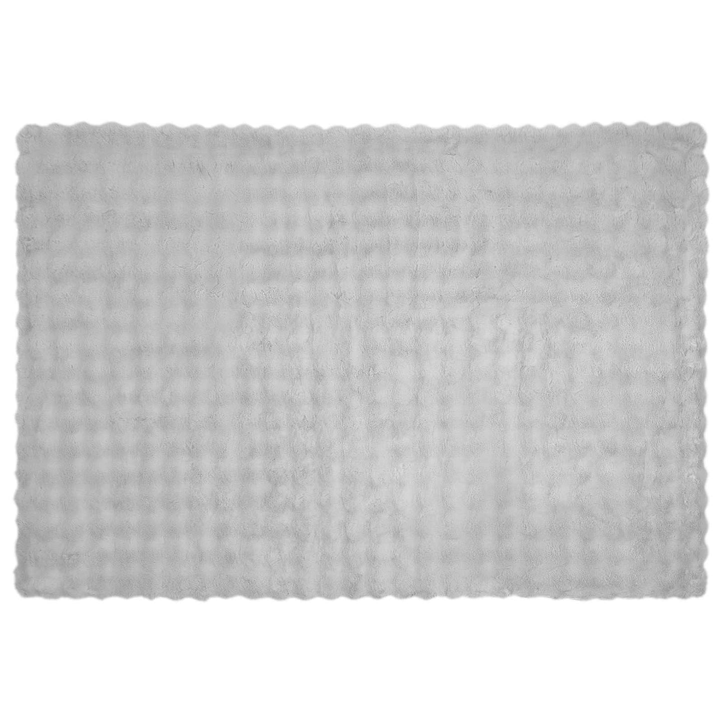 Faux Fur Rabbit Fur Blanket Olite 4 pcs Grey 150 x 220 cm