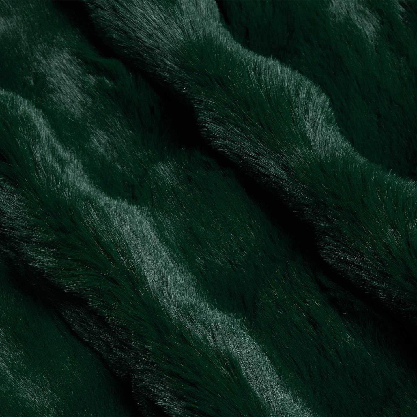 Faux Fur Rabbit Fur Blanket Olite Dark Green 220 x 240 cm