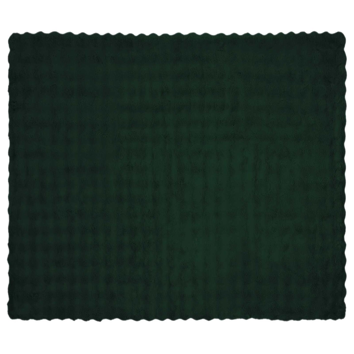 Faux Fur Rabbit Fur Blanket Olite 4 pcs Dark Green Polyester