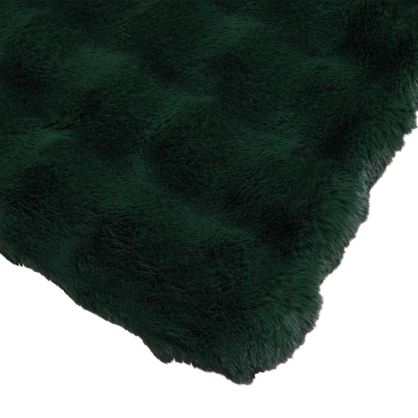 Kunstfell Kaninchenfell Decke Olite 4 pcs Dunkelgrün Polyester