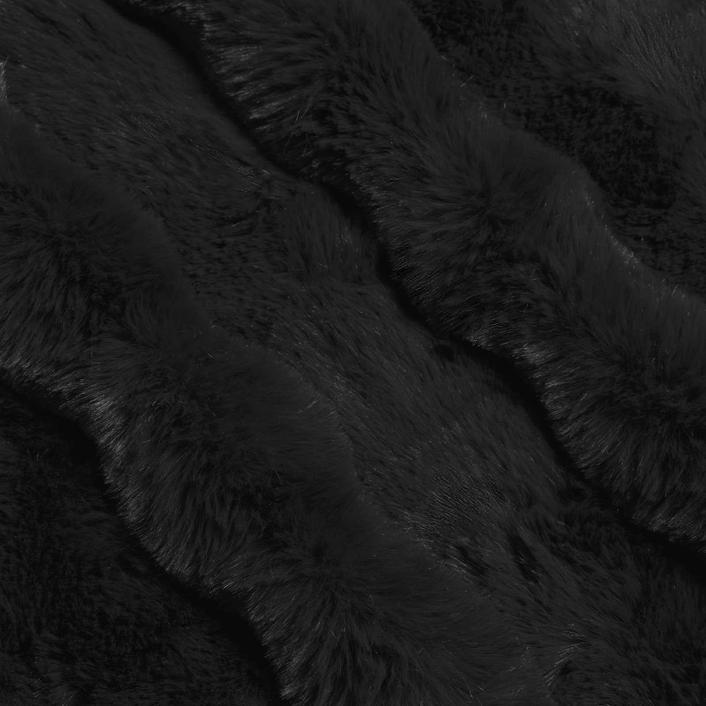 Kunstfell Kaninchenfell Decke Olite Schwarz 130 x 150 cm