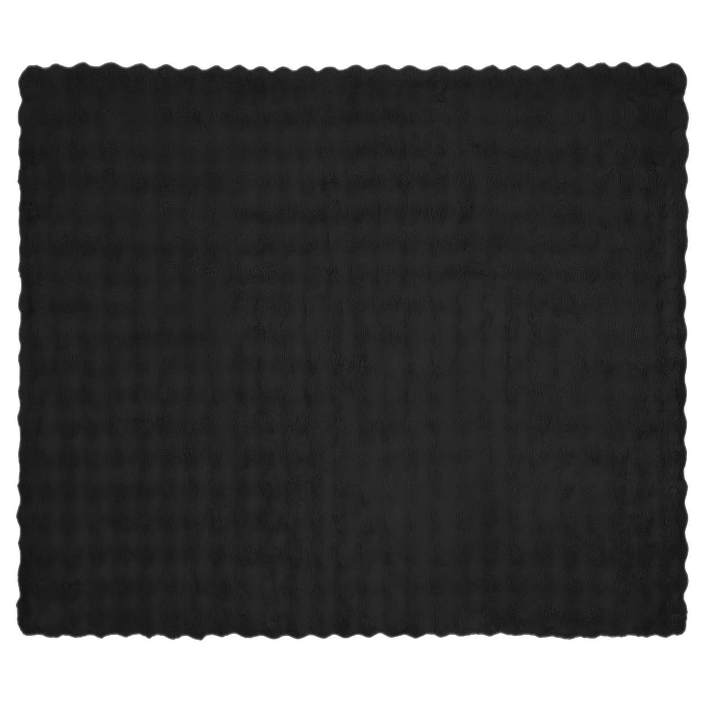 Kunstfell Kaninchenfell Decke Olite Schwarz 240 x 270 cm