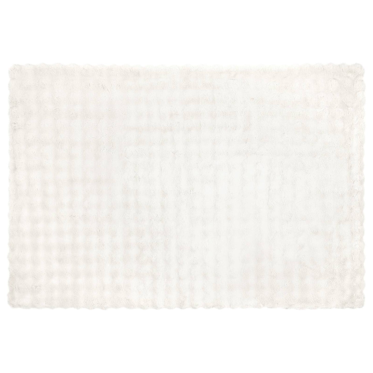 Kunstfell Kaninchenfell Decke Olite Weiß 150 x 220 cm Polyester