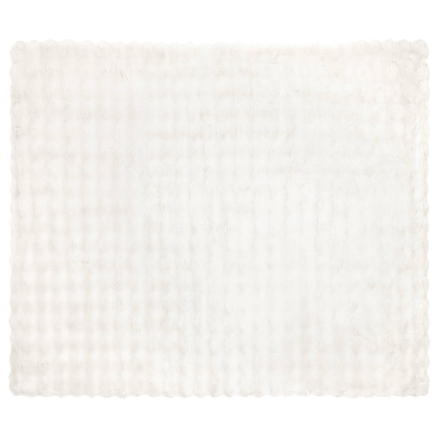 Faux Fur Rabbit Fur Blanket Olite 4 pcs White 130 x 150 cm