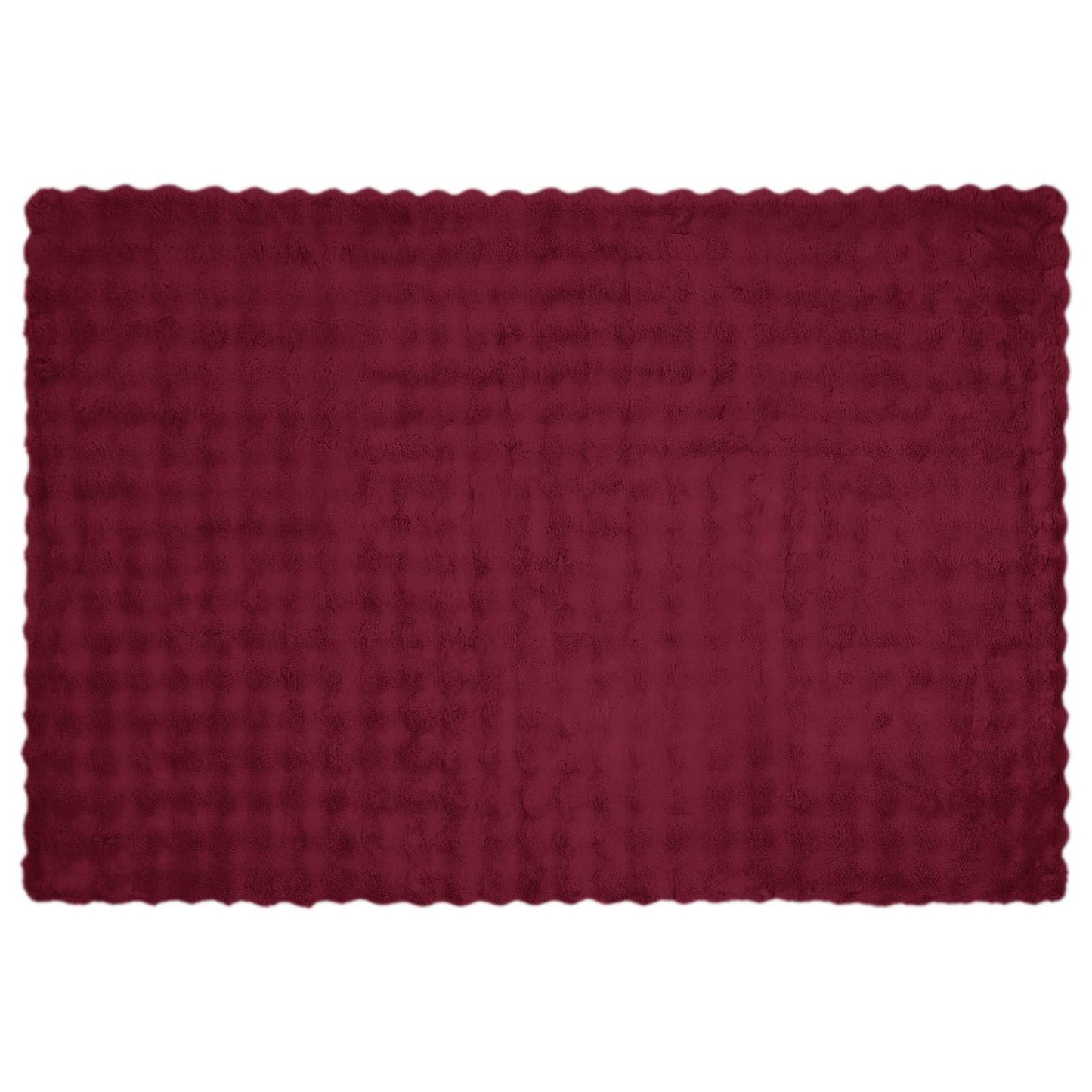 Kunstfell Kaninchenfell Decke Olite 4 pcs Bordeauxrot Polyester