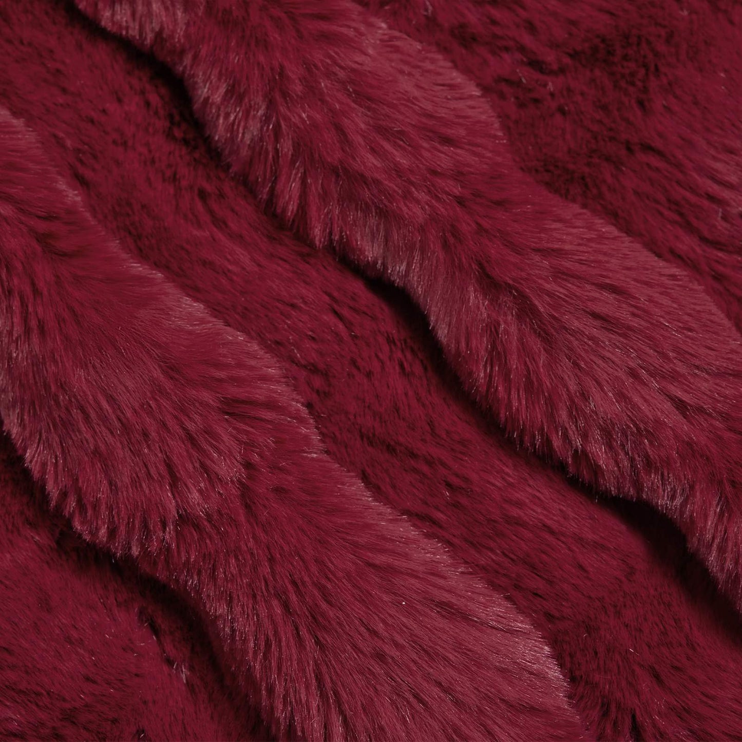 Kunstfell Kaninchenfell Decke Olite 4 pcs Bordeauxrot Polyester