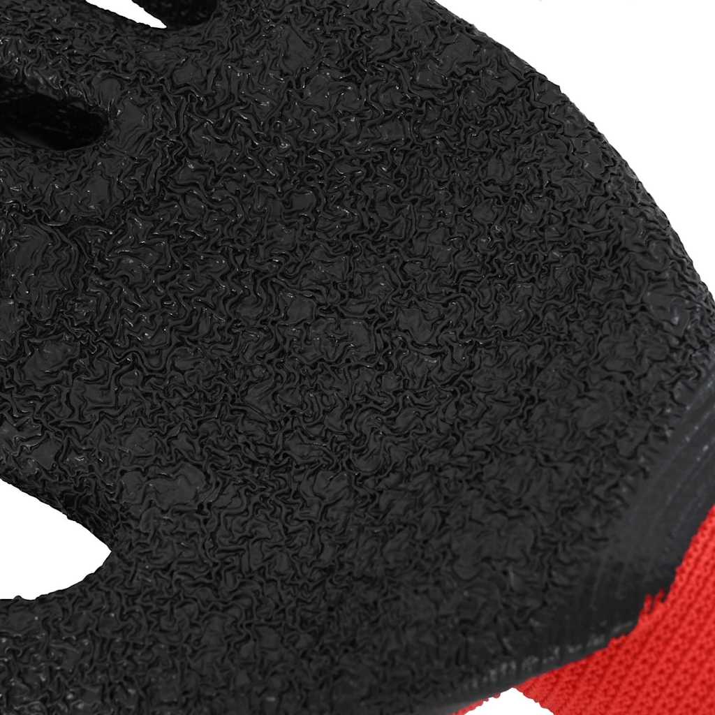 Arbeitshandschuhe 24 pcs Rot und Schwarz 7 / S Latexbeschichtung