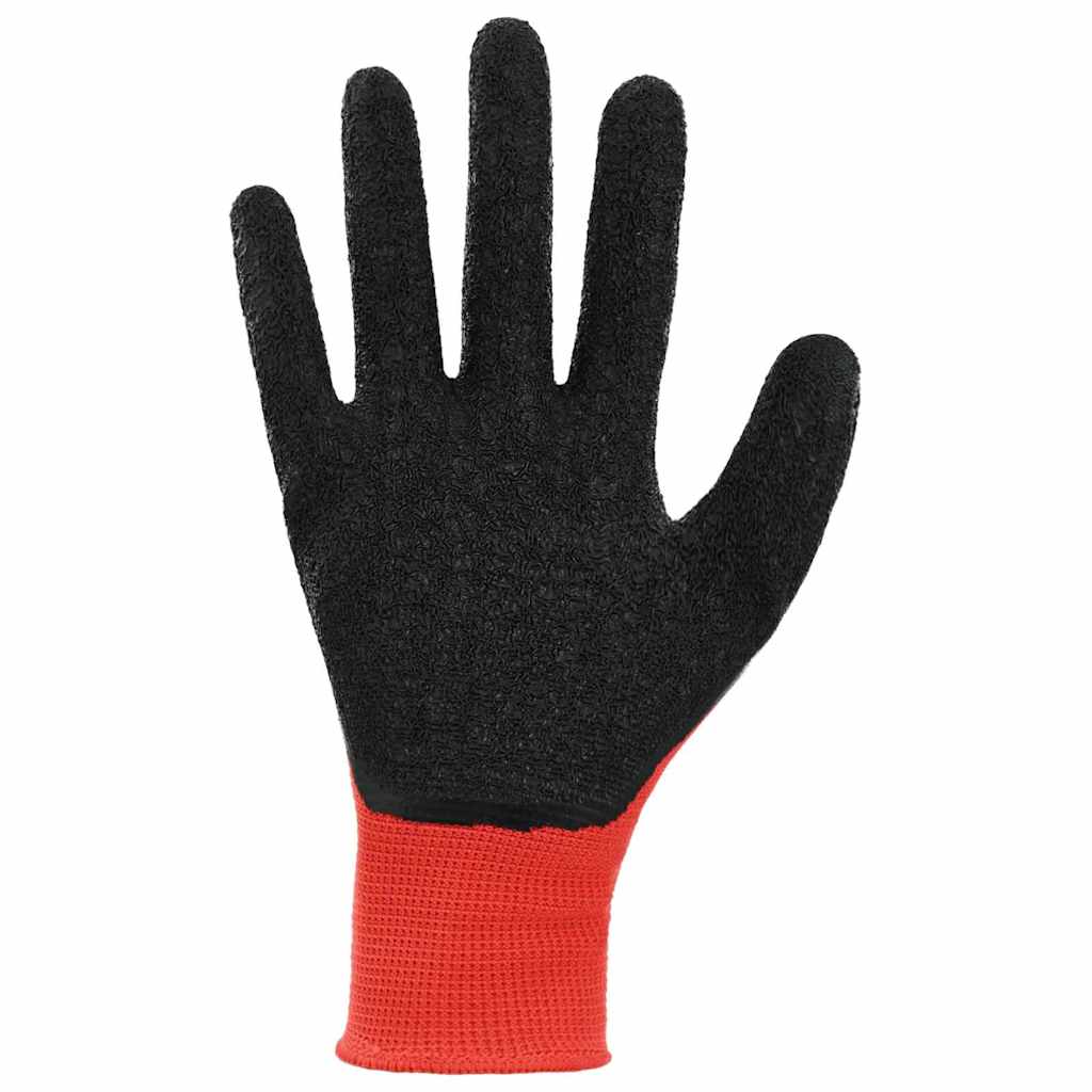 Arbeitshandschuhe 24 pcs Rot und Schwarz 7 / S Latexbeschichtung