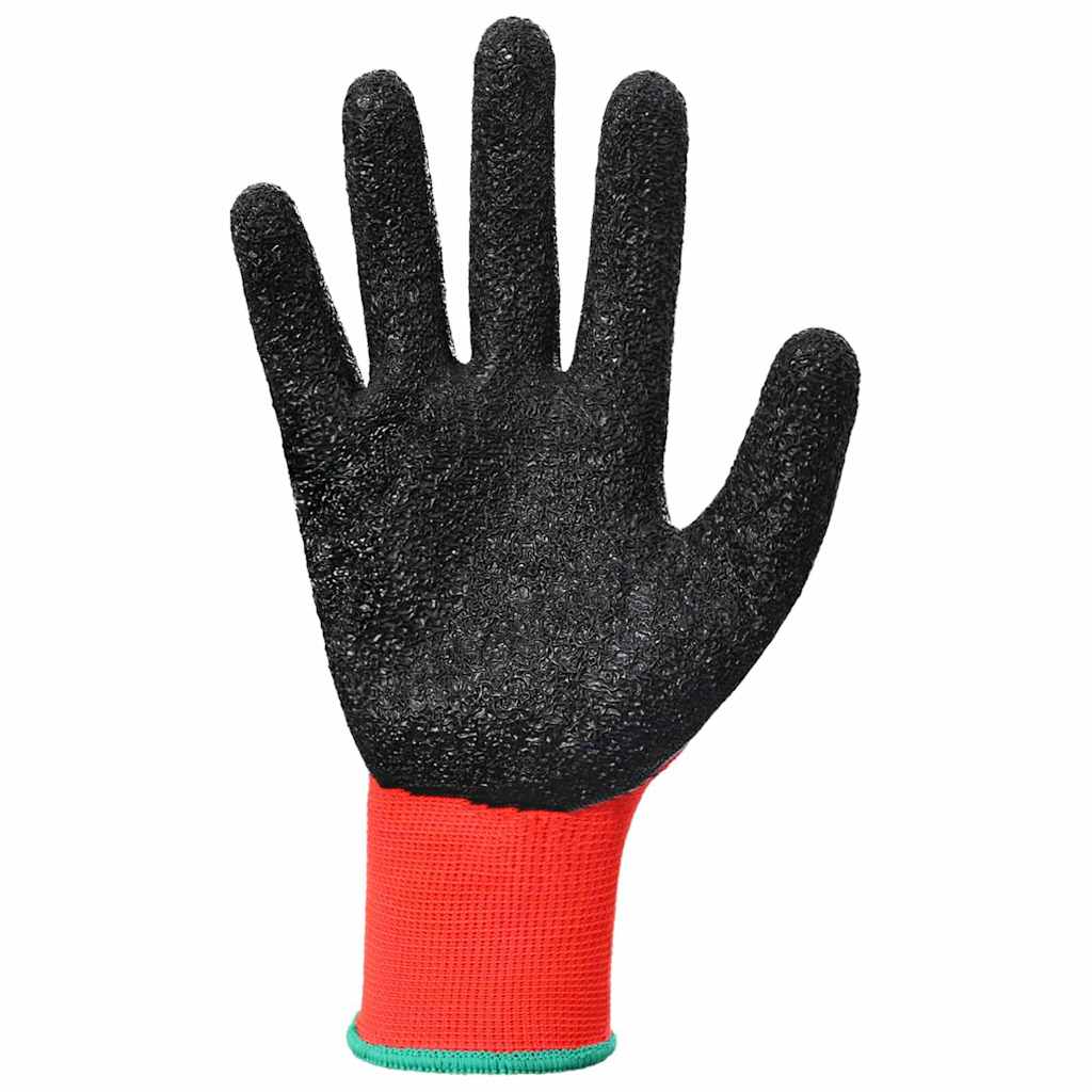 Arbeitshandschuhe 12 pcs Rot und Schwarz 11 / XXL