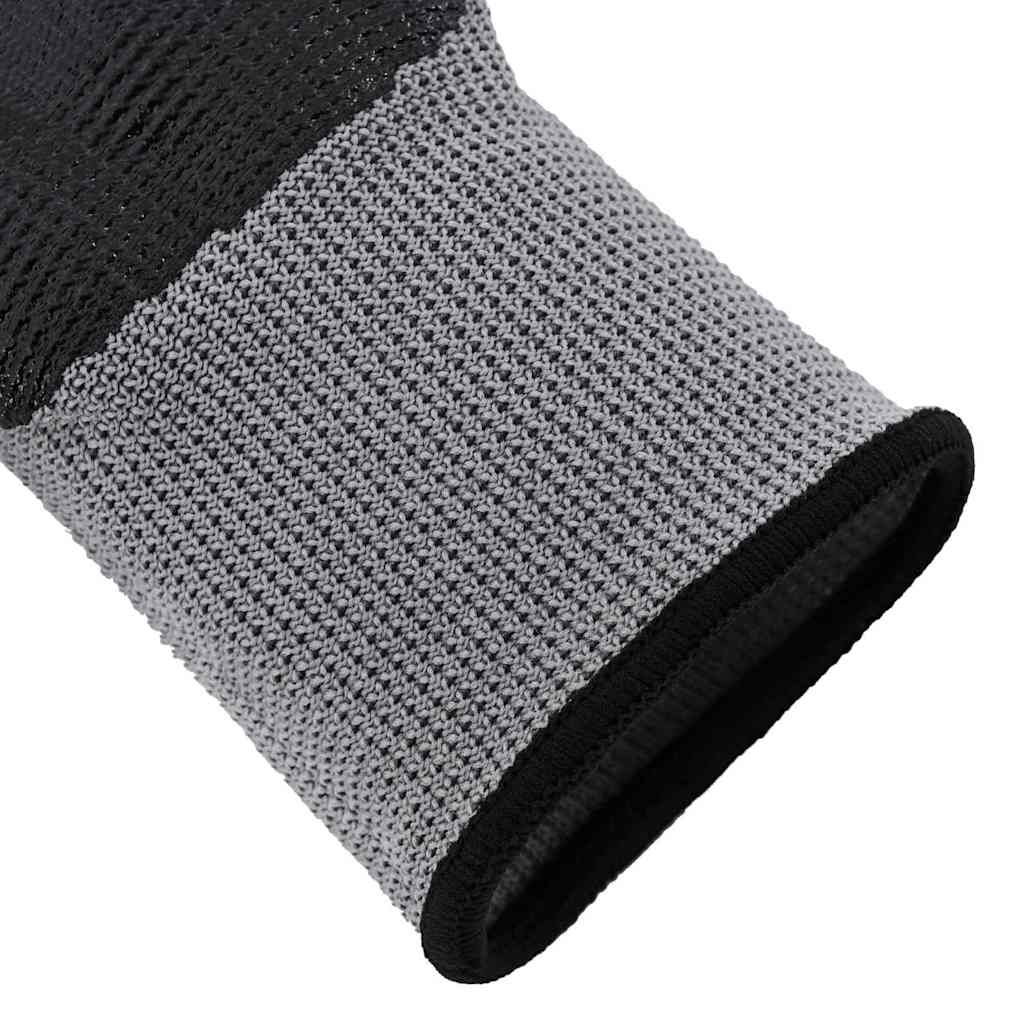 Arbeitshandschuhe 12 pcs Grau und Schwarz 10 / XL Polyester