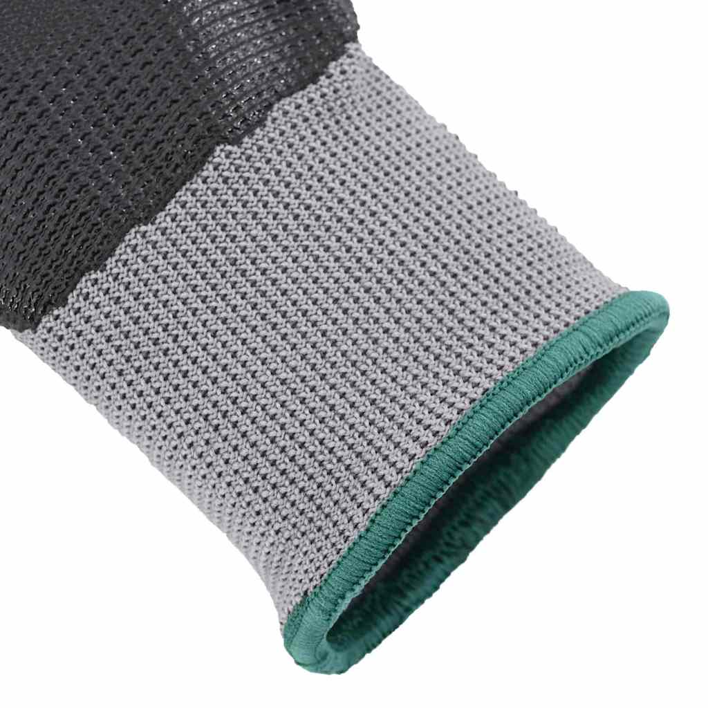 Arbeitshandschuhe 12 pcs Grau und Schwarz 11 / XXL Polyester