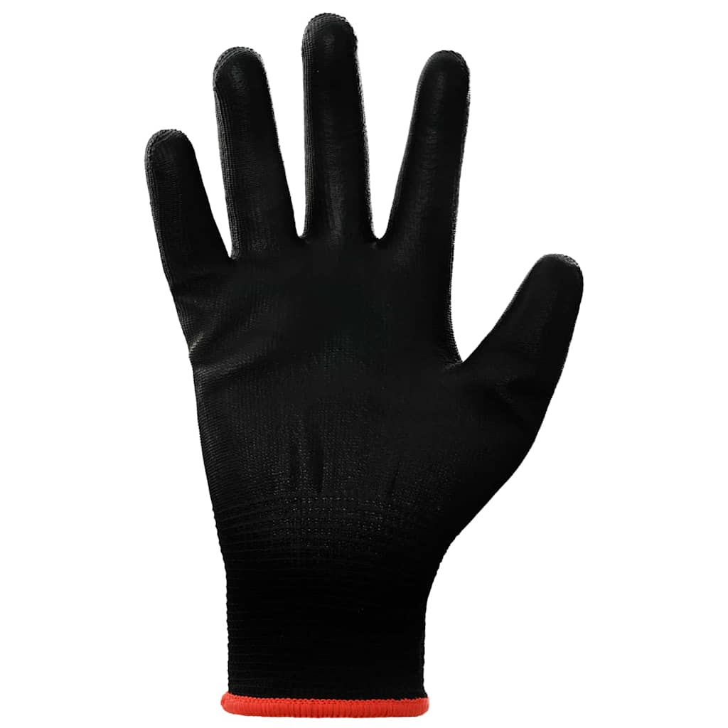 Arbeitshandschuhe 12 pcs Schwarz 7 / S Polyester