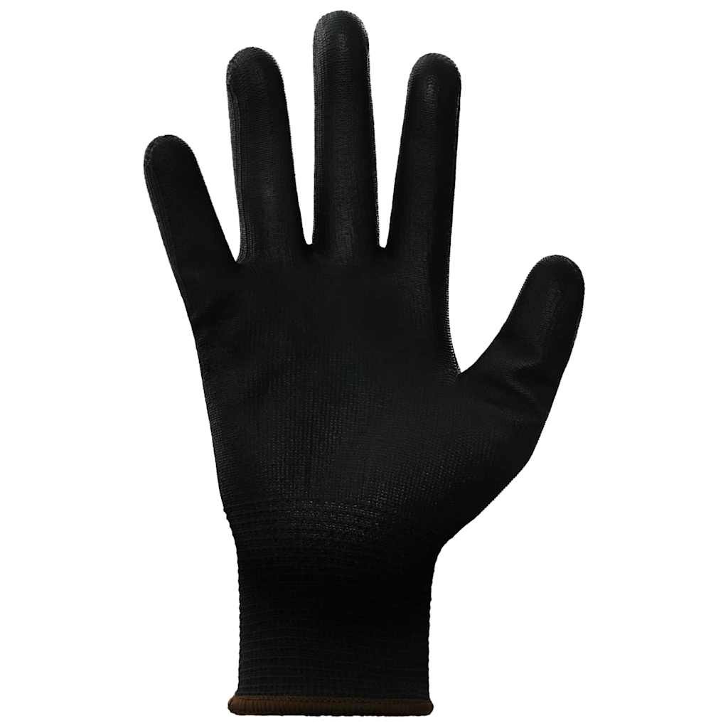 Arbeitshandschuhe 24 pcs Schwarz 8 / m Polyester