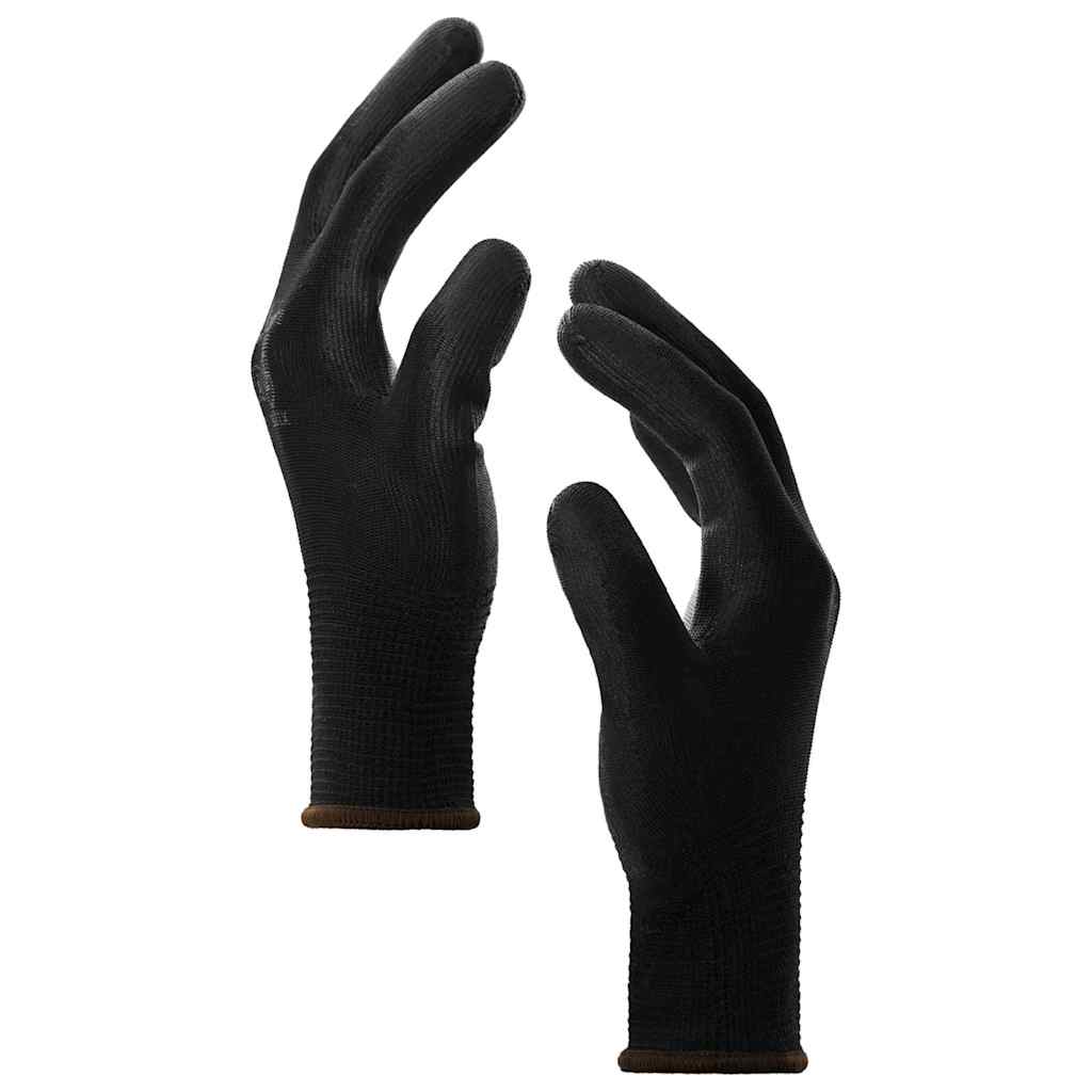 Arbeitshandschuhe 24 pcs Schwarz 8 / m Polyester