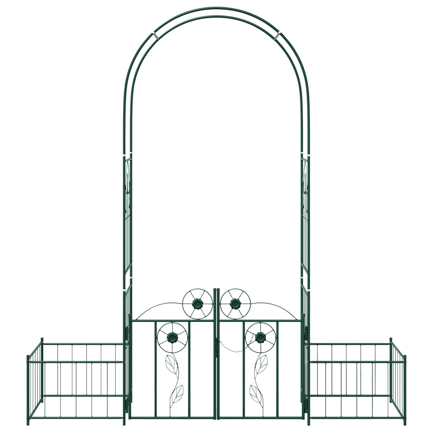 Gartenbogen mit Schloss Grün 203 x 50 x 218 cm